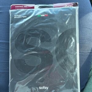 sofsy The Rita Natural 40 Denier Microfibre Tights & Hanes Opaque Black